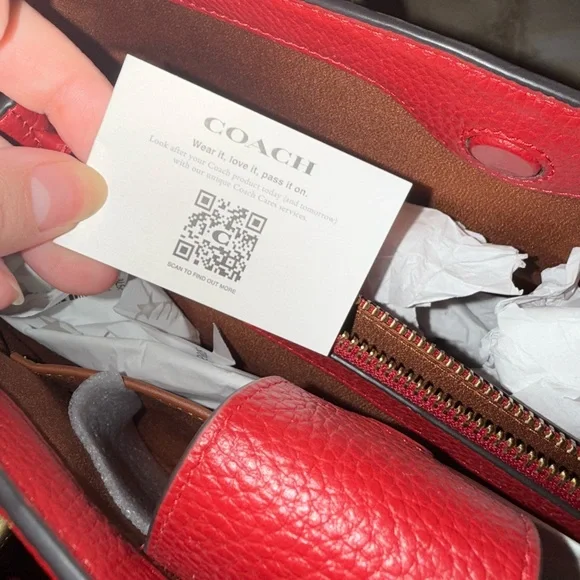 Coach Red Legacy 28 Carryall Satchel Purse NEW - Picture 4 of 6